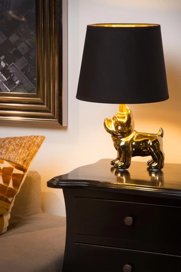 Lucide EXTRAVAGANZA SIR WINSTON - Table lamp - 1xE14 - Gold - ambiance 2